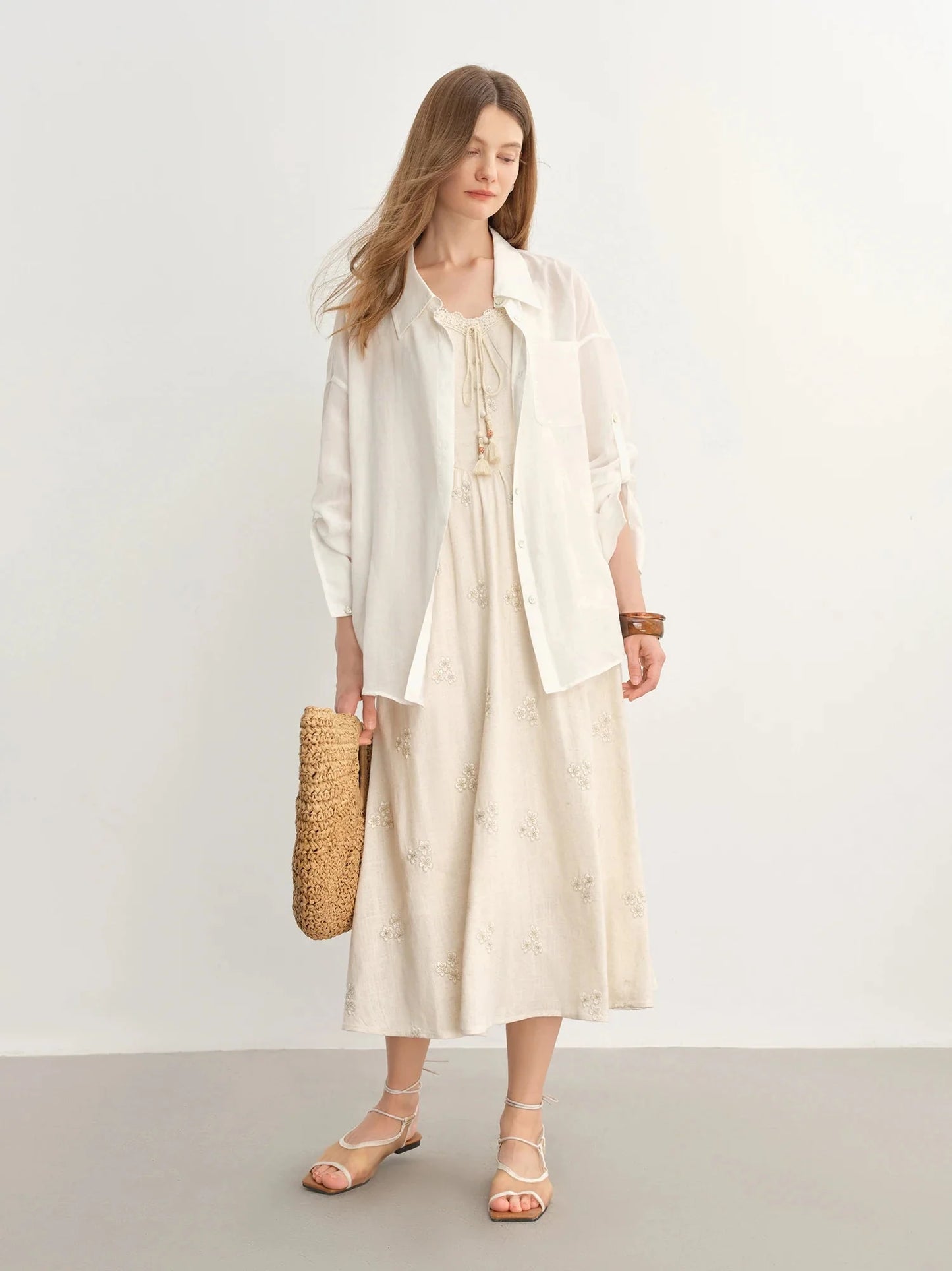 Boho Lace-Up Strappy Maxi Dress Summer Fashion
