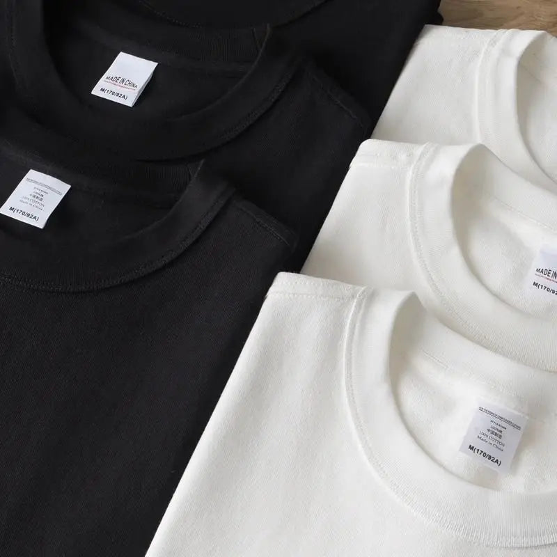 Men's 100% Cotton Solid Crew Neck T-Shirt — Casual Summer Tee