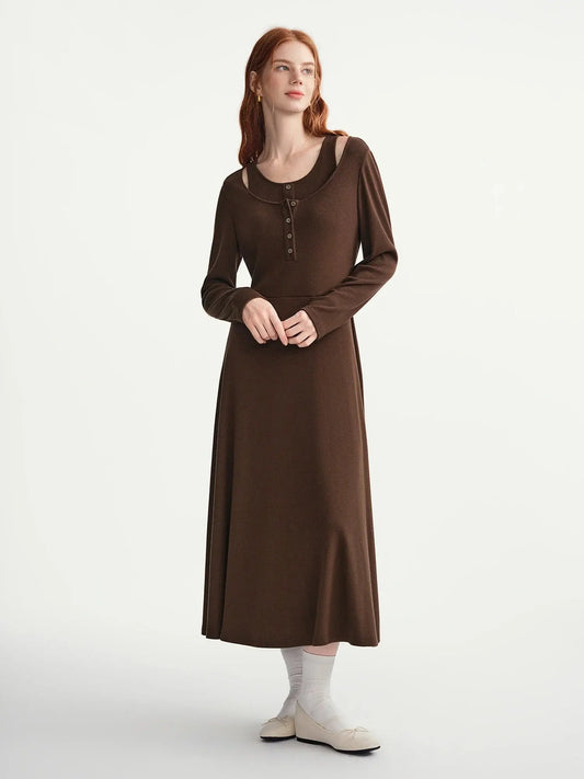 Chic Plus-Size Winter Layering Dress
