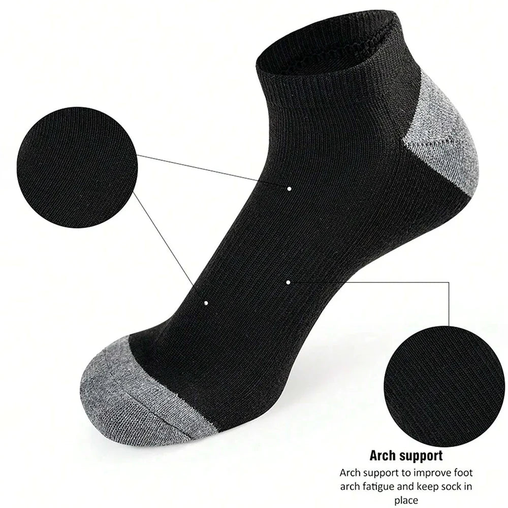 Low-Cut Breathable Socks | Sweat-Absorbing & Odor-Proof (Multi-Pack)