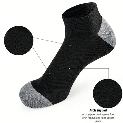 Low-Cut Breathable Socks | Sweat-Absorbing & Odor-Proof (Multi-Pack)