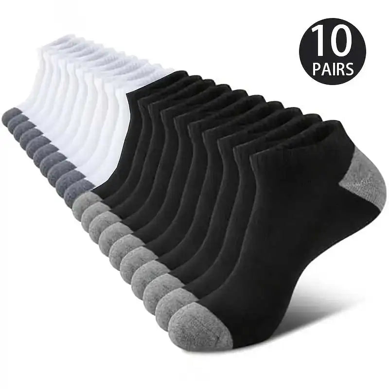 Low-Cut Breathable Socks | Sweat-Absorbing & Odor-Proof (Multi-Pack)