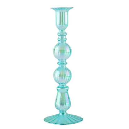 Floriddle Retro Candlesticks Taper Candle Holders Tall Candlesticks Decoration Party Glass Vase Home Decor Wedding Decoration