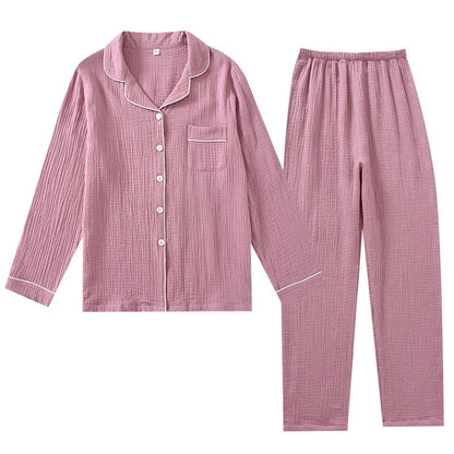 Couple's Pure Cotton Crepe Pajama Set