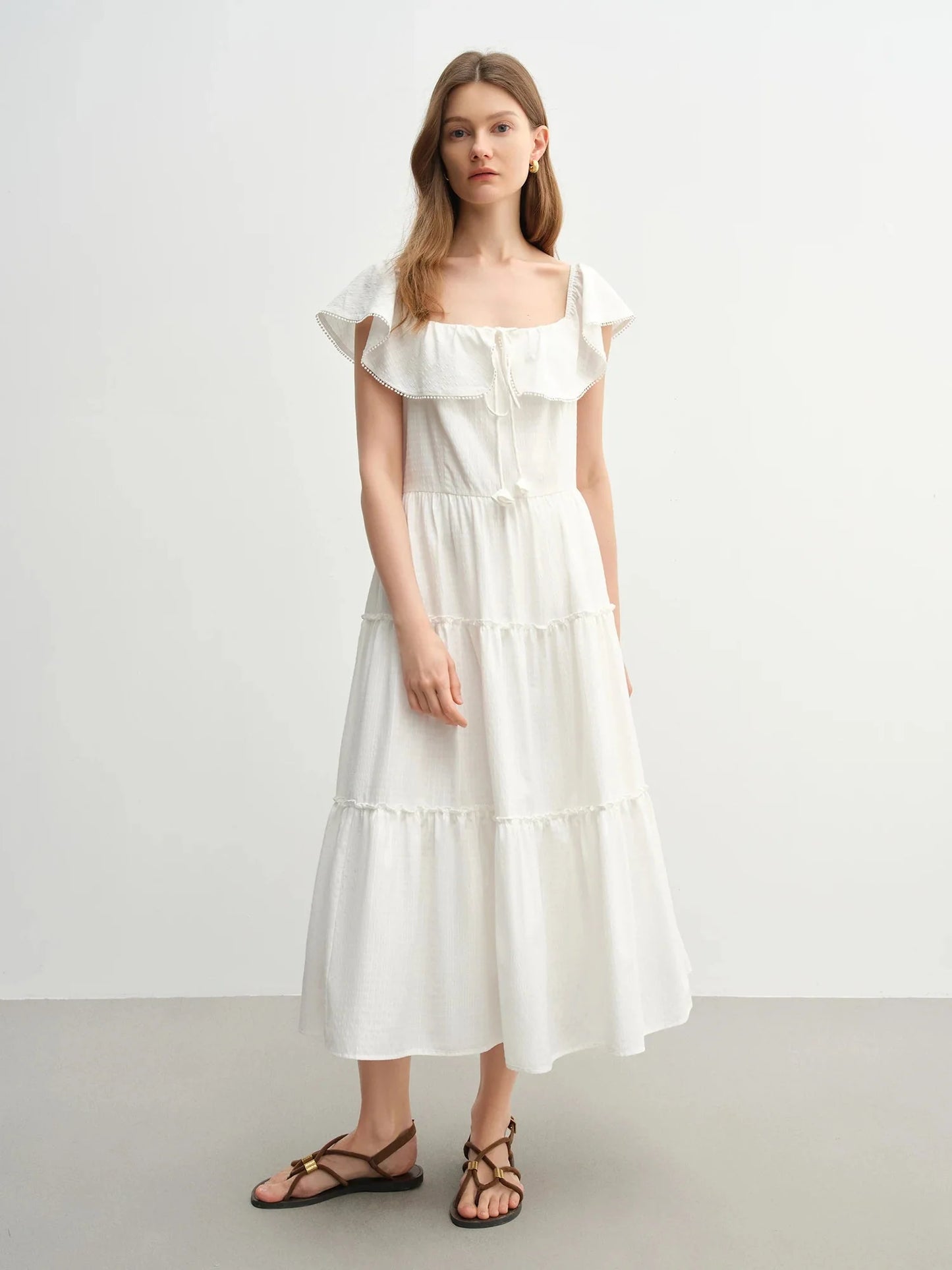 Plus Size Ruffled Maxi Dress Elegant Summer Style