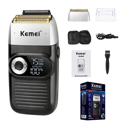 Kemei Professional Hair Clipper – LCD Display, Cordless Electric Trimmer