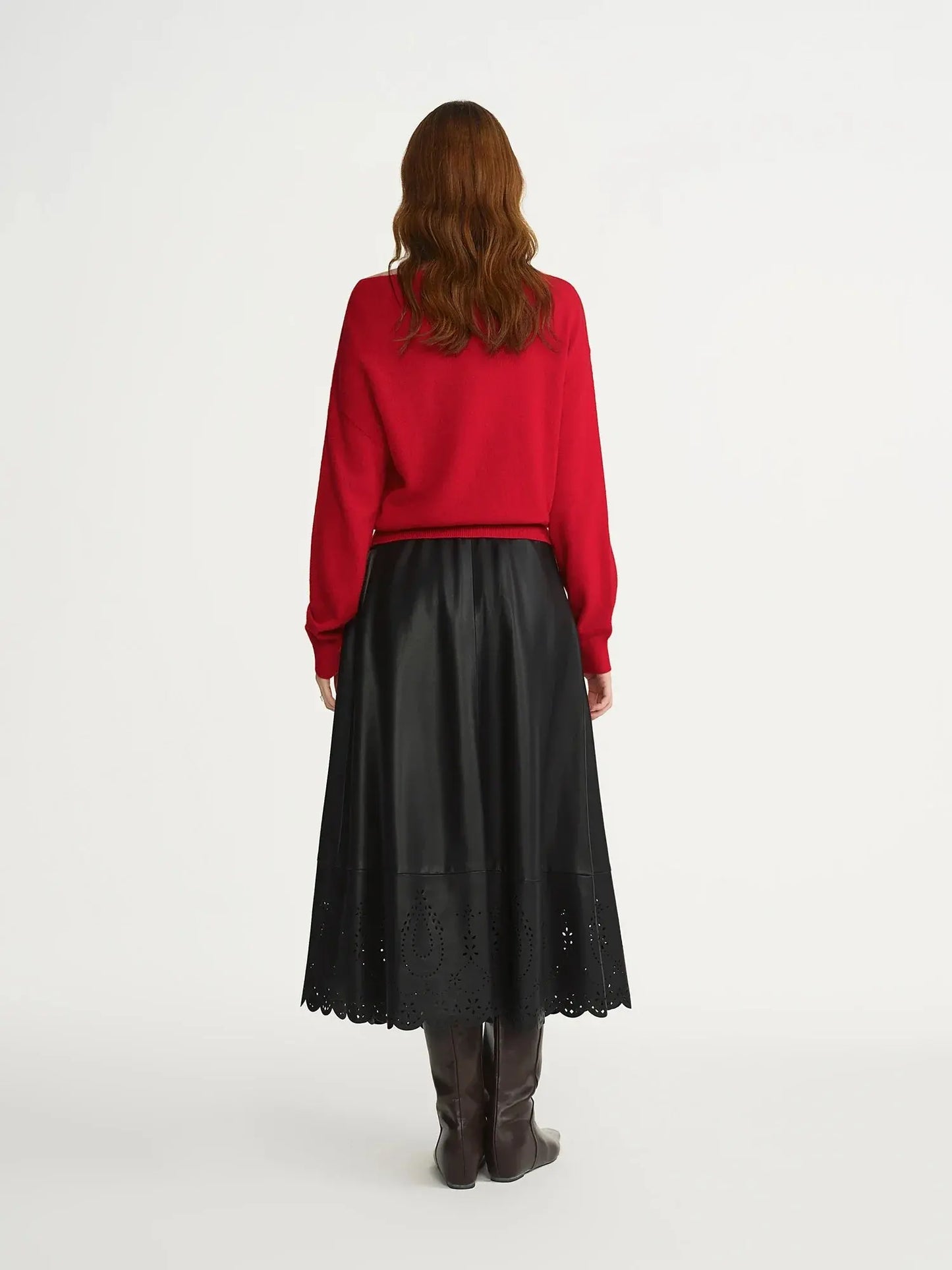 The Winter Holiday Red Knit Pullover Plus Size