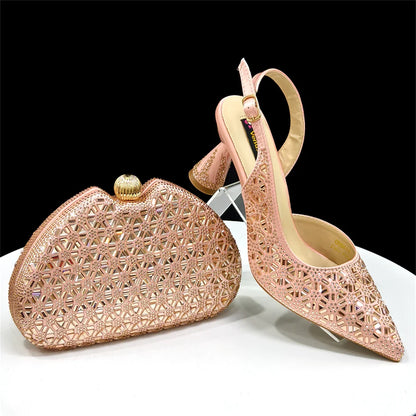 Elegant Italian Design Women's Shoes and Bag Set EDS45