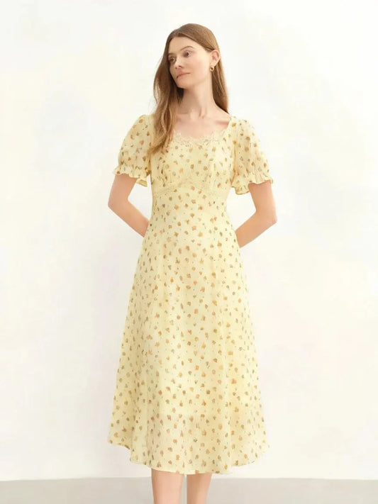 Plus Size Floral French Lace Patchwork Dress