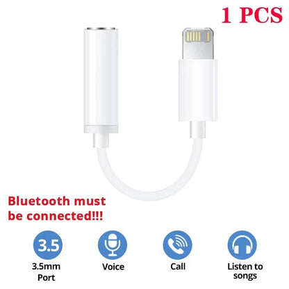 For Lightning to 3.5mm Jack AUX Audio Cable Adapter for iPhone 11/12/13/14 pro Max/SE 2020/XS/XR/X/8/7 - IOS Headphone Adapter