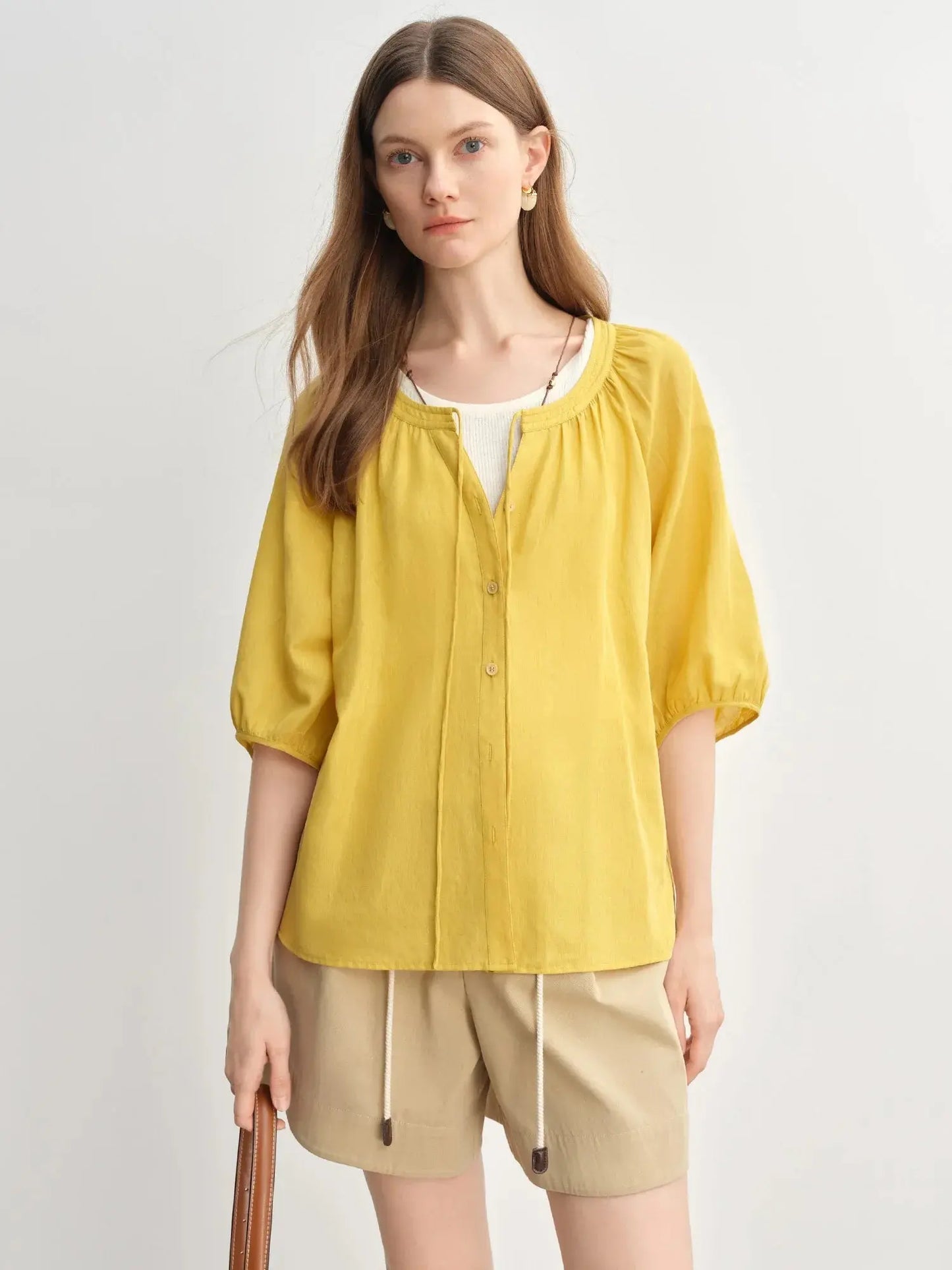Flattering Half-Sleeve Summer Blouse