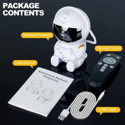 Astronaut Star Projector Lamp, suitable for multi-room decoration, a great gift, and a perfect starry night light for bedroom de