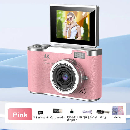 4K Digital Camera – 48MP, HD Rotating Screen, Autofocus & Beauty Mode
