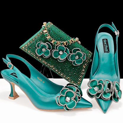 Italian Design Shoes With Matching Set- ED107