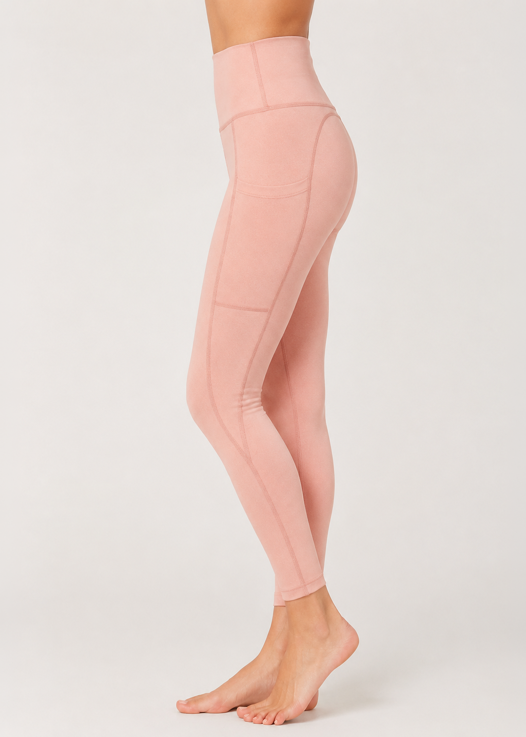 Stretch Heather Pocket Legging Made in USA