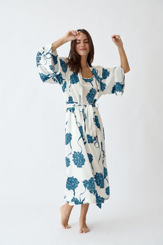 Washable Silk Kimono - Blossom