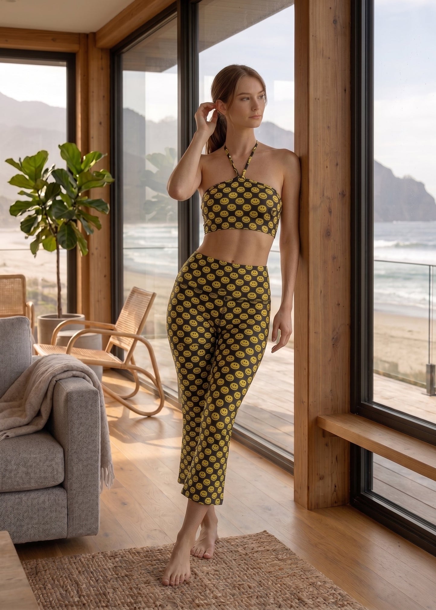 Flare Crop Leggings Made in USA
