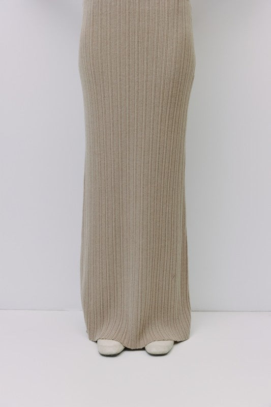 Joelle Ribbed Knit Maxi Skirt