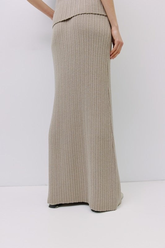 Joelle Ribbed Knit Maxi Skirt