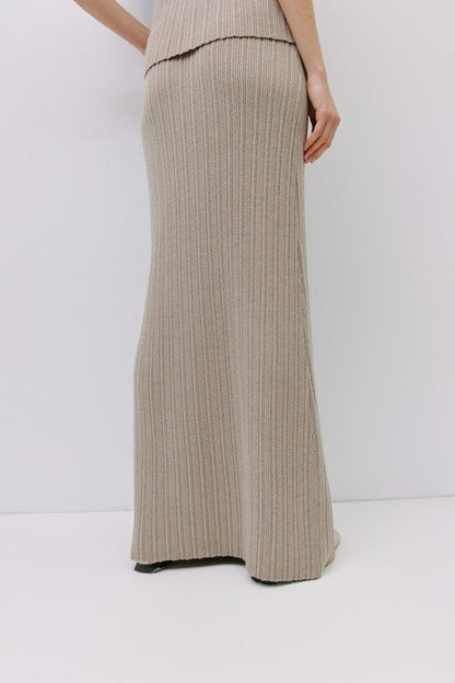 Joelle Ribbed Knit Maxi Skirt