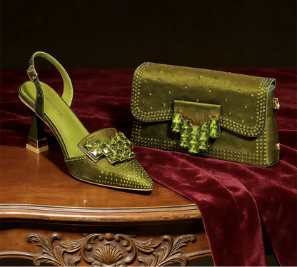 Italian Design Women's High Heels & Matching Bag Set EDS70