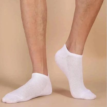 Low Cut Ankle Socks 10-Pack — Breathable Anti-Odor No-Show Socks