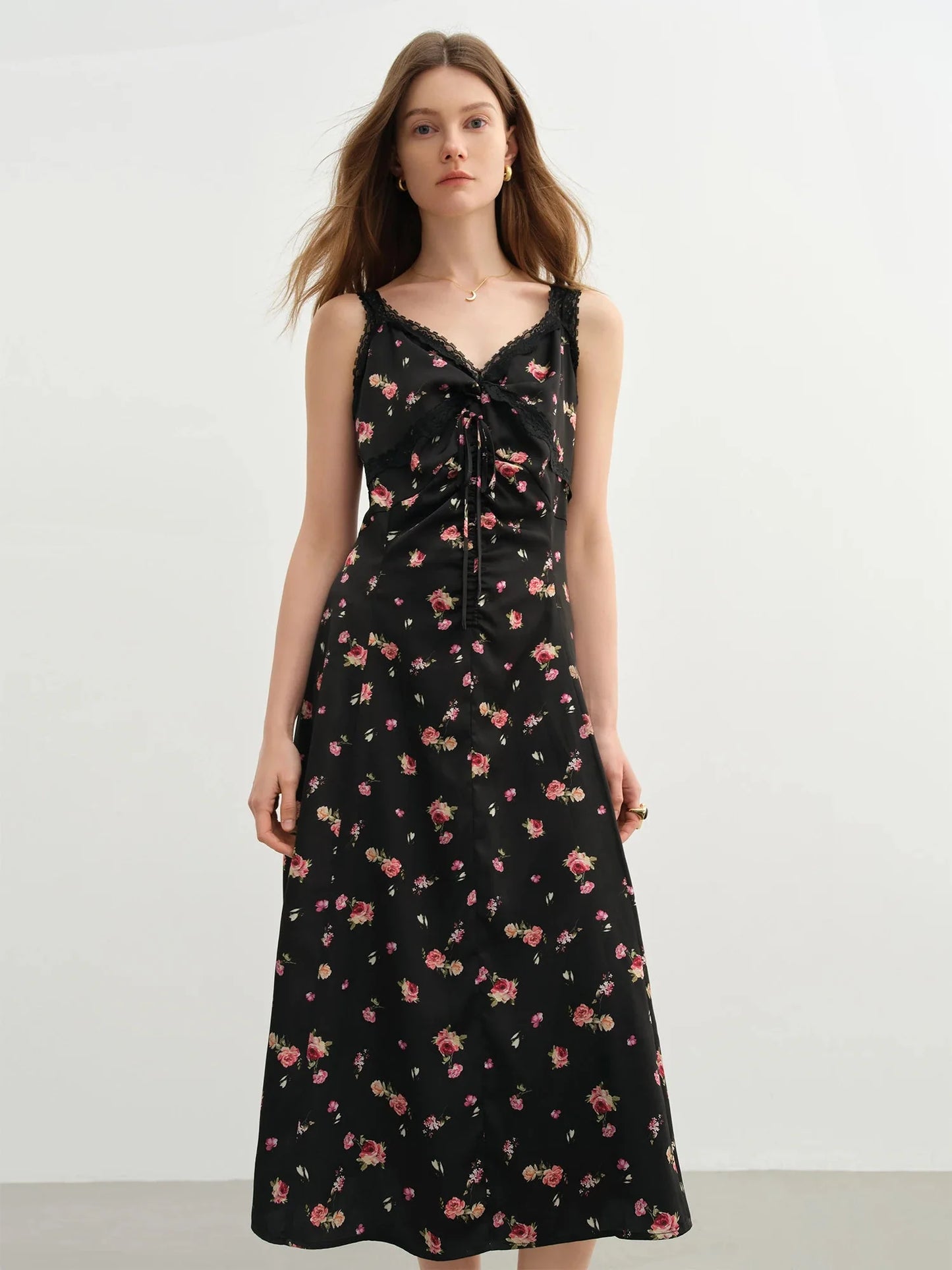 Plus-Size Lace Strapless Dress Slimming Summer Long Dress