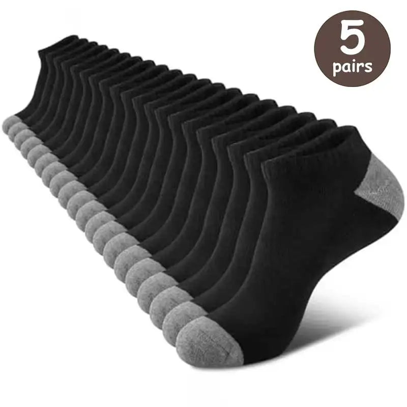 Low-Cut Breathable Socks | Sweat-Absorbing & Odor-Proof (Multi-Pack)