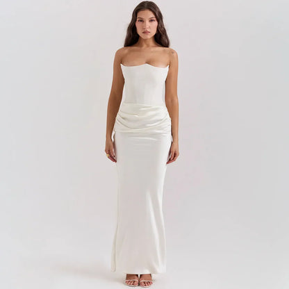 LUX Velvet Strapless Slim Fit Event Dress