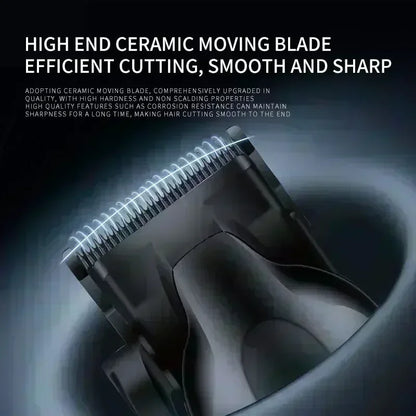 Kemei Professional Hair Clipper – LCD Display, Cordless Electric Trimmer