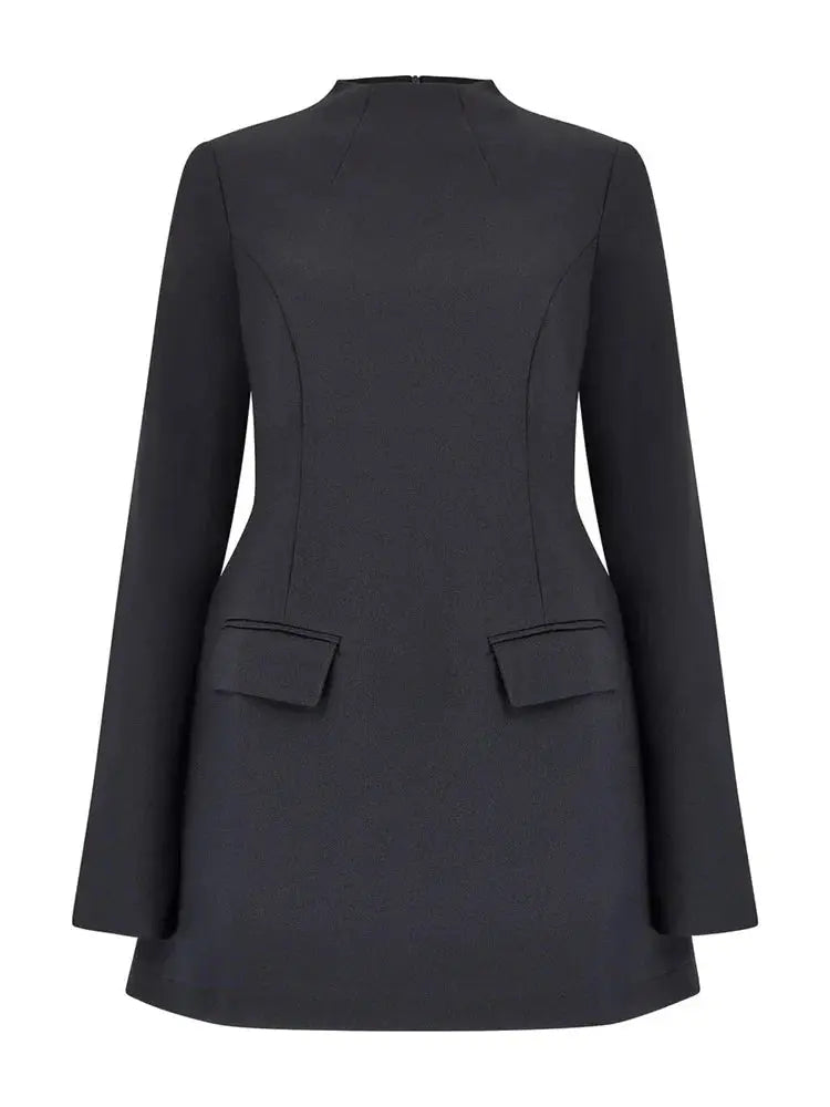 Elegant Solid Casual Mini Dress