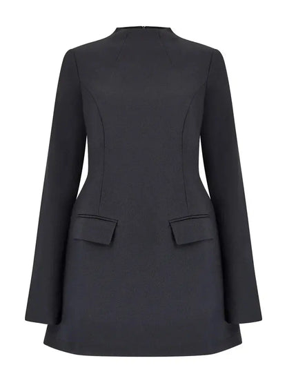 Elegant Solid Casual Mini Dress