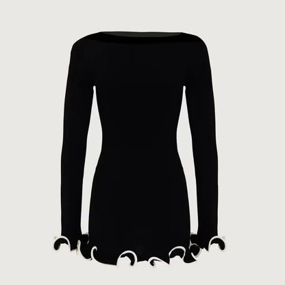 Knit Long Sleeve Mini Dress