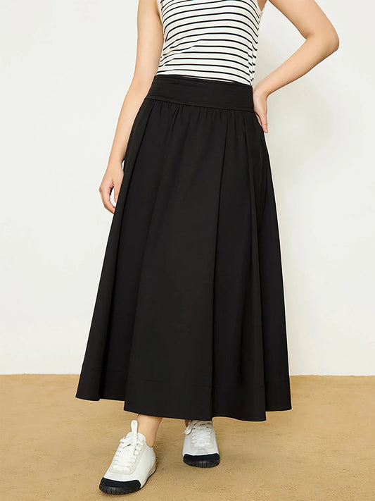 Plus Size High Waist Umbrella Skirt Elegant Chic Fit