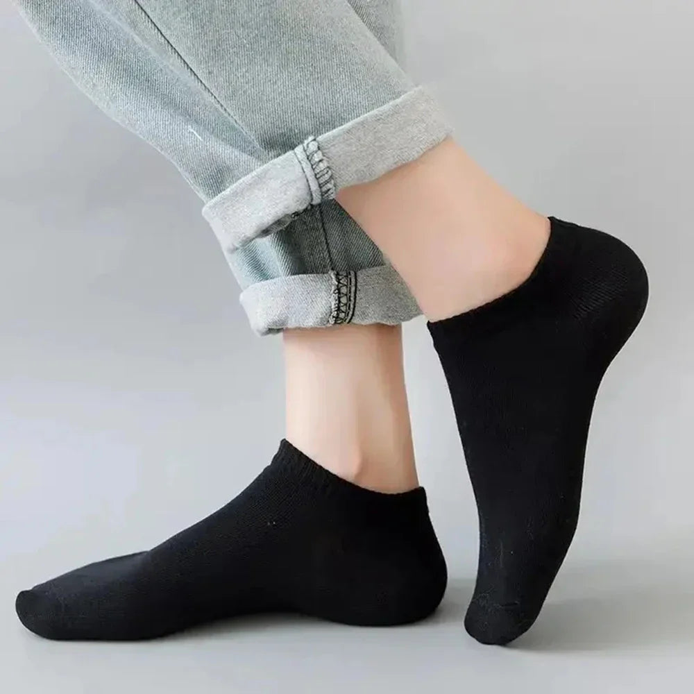Low Cut Ankle Socks 10-Pack — Breathable Anti-Odor No-Show Socks