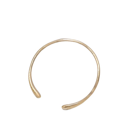 Hammered Brass Cuff Choker Teardrop Ends | Sana
