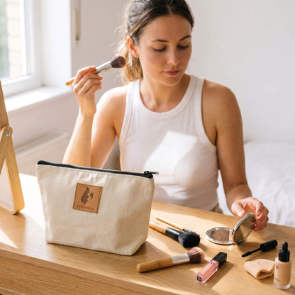 Ren Canvas Makeup Bag – Fair Trade Cosmetic & Toiletry Pouch