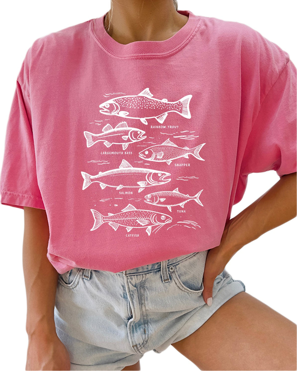 Sardines & Salmon Fish Comfort Colors T-Shirt – Nature Camping Hiking Outdoor Can Graphic Tee