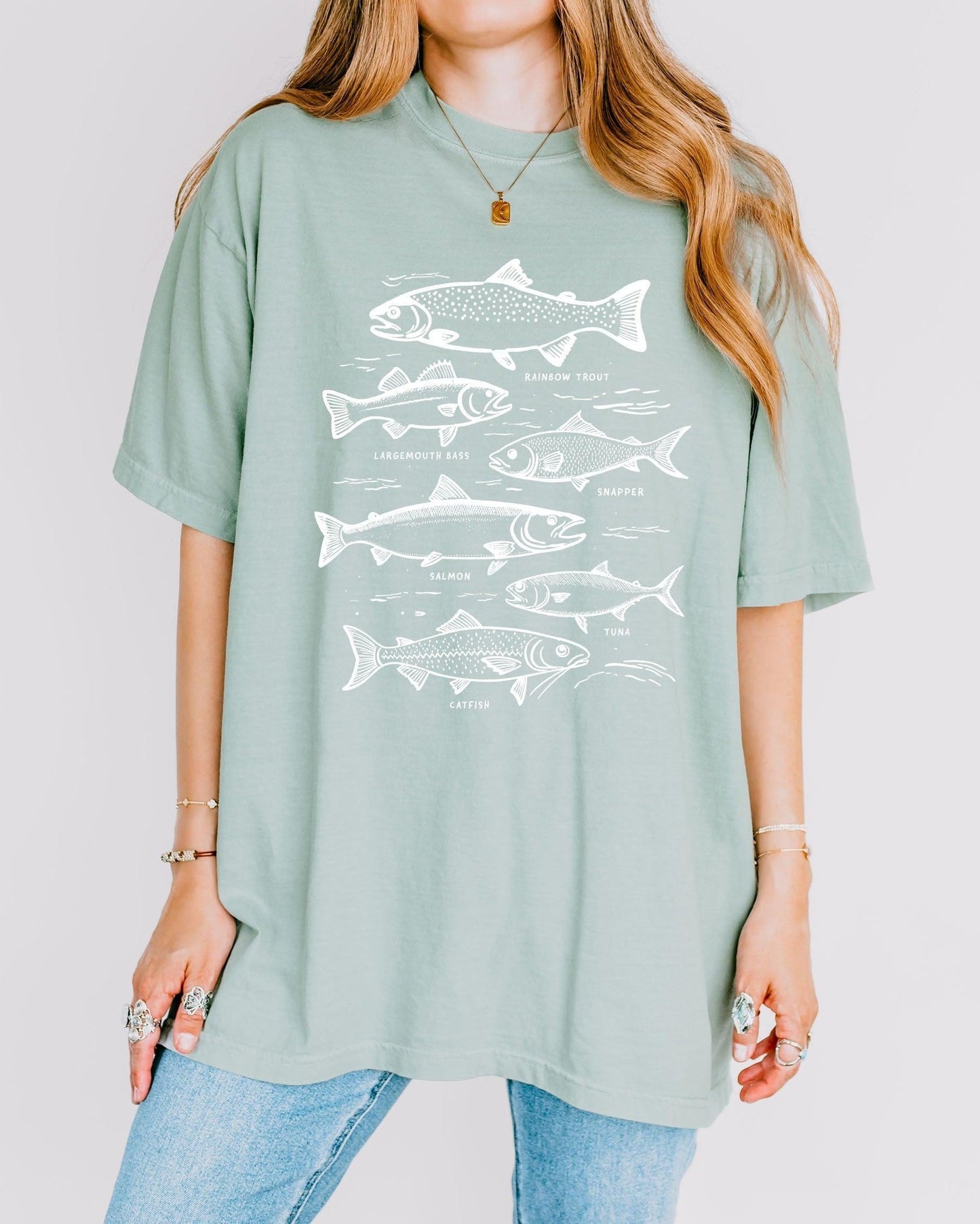 Sardines & Salmon Fish Comfort Colors T-Shirt – Nature Camping Hiking Outdoor Can Graphic Tee