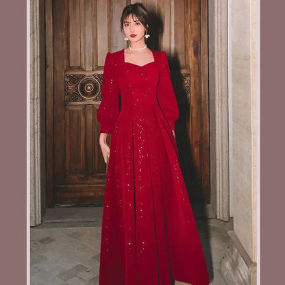 Luxury Red Ceremony Gown