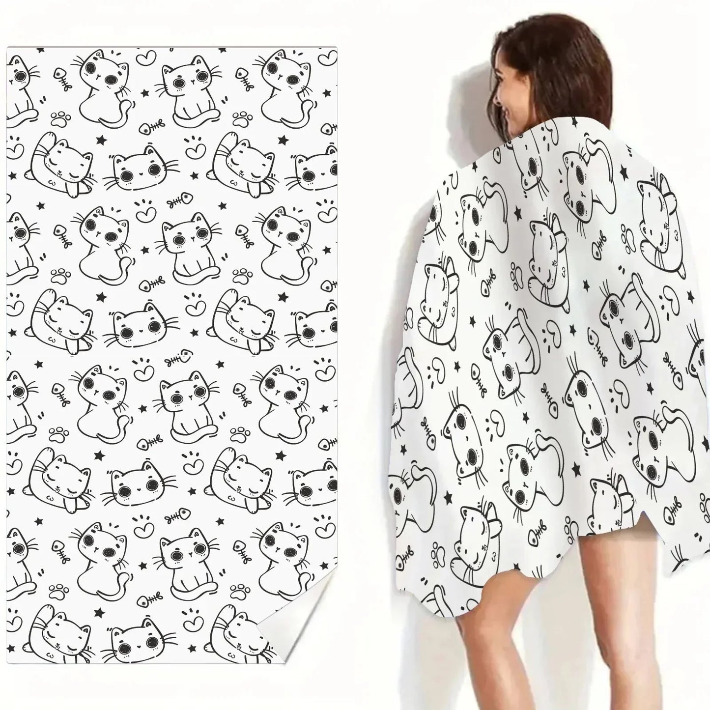 Soft Microfiber Cartoon Beach Towel