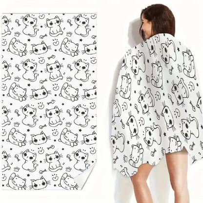 Soft Microfiber Cartoon Beach Towel