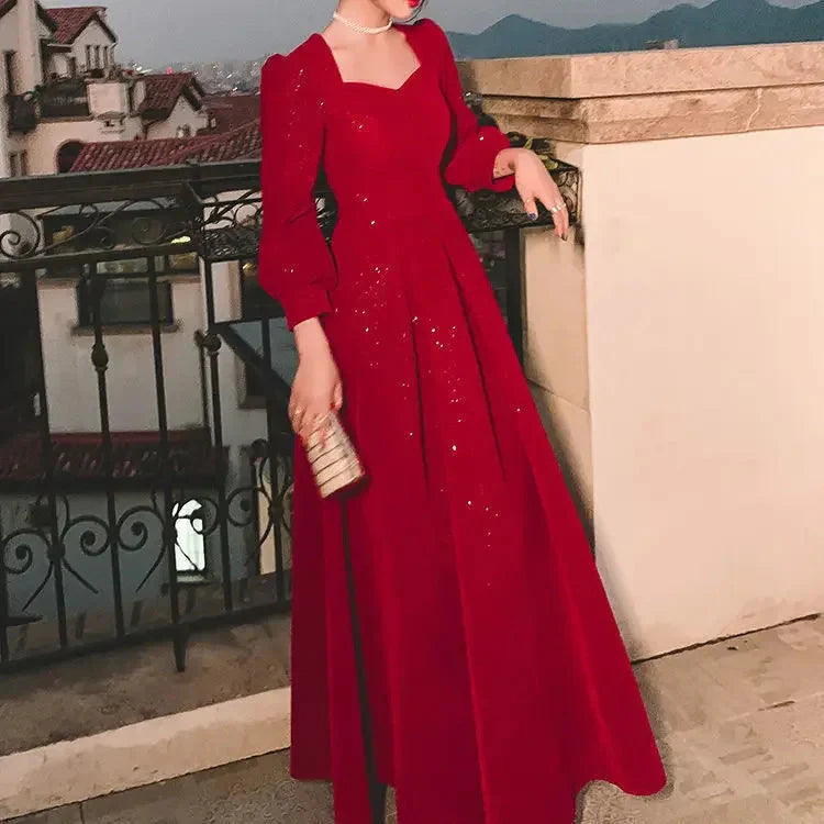 Luxury Red Ceremony Gown