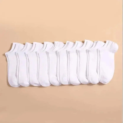Low Cut Ankle Socks 10-Pack — Breathable Anti-Odor No-Show Socks