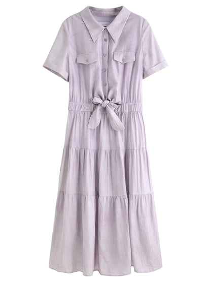 Elegant Women's Long Shirt Dress