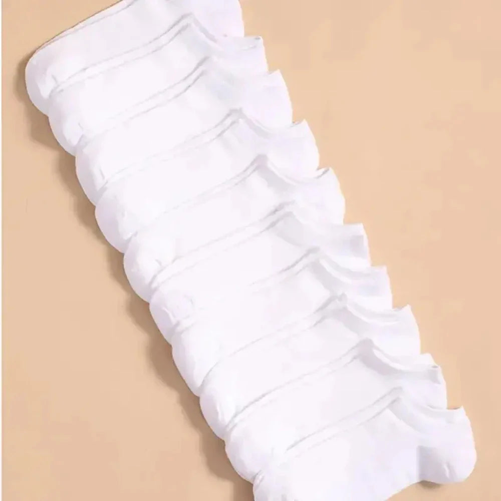 Low Cut Ankle Socks 10-Pack — Breathable Anti-Odor No-Show Socks