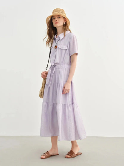 Elegant Women's Long Shirt Dress