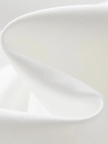 Elegant White Asymmetrical Skew Collar Blouse