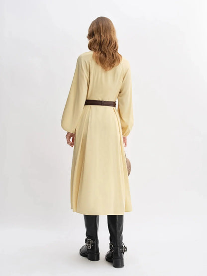 Plus Size Autumn Color-Block Oversized Dress