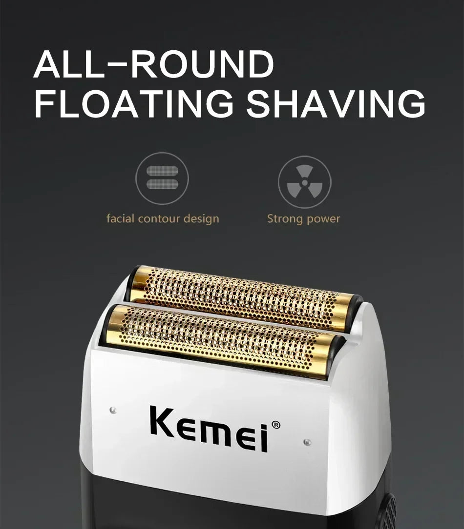 Kemei Professional Hair Clipper – LCD Display, Cordless Electric Trimmer